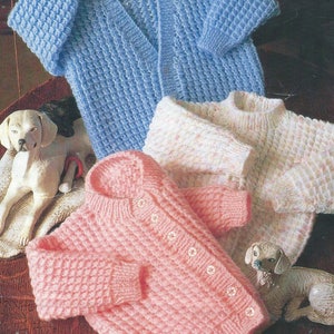 Baby Knitting Pattern Cardigans & Sweater 16-18-20-22&quot; pdf