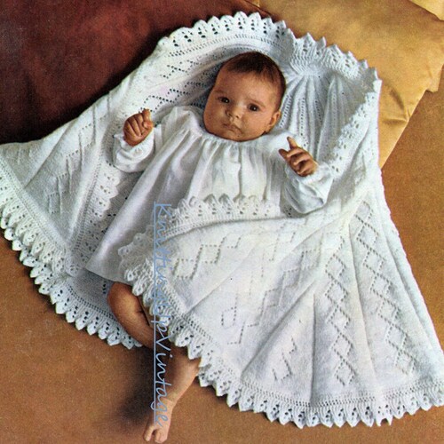 Heirloom Panelled Baby Shawl Knitting Pattern PDF Instant Etsy