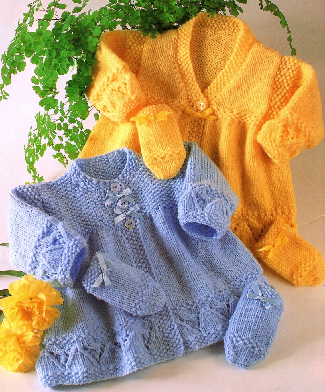 Premature Baby Knitting Pattern Pdf Matinee Coats and Mittens Etsy UK