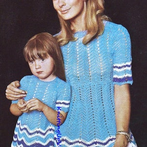 Crochet Pattern PDF Ladies and Girls Summer Cotton Dress Instant Download