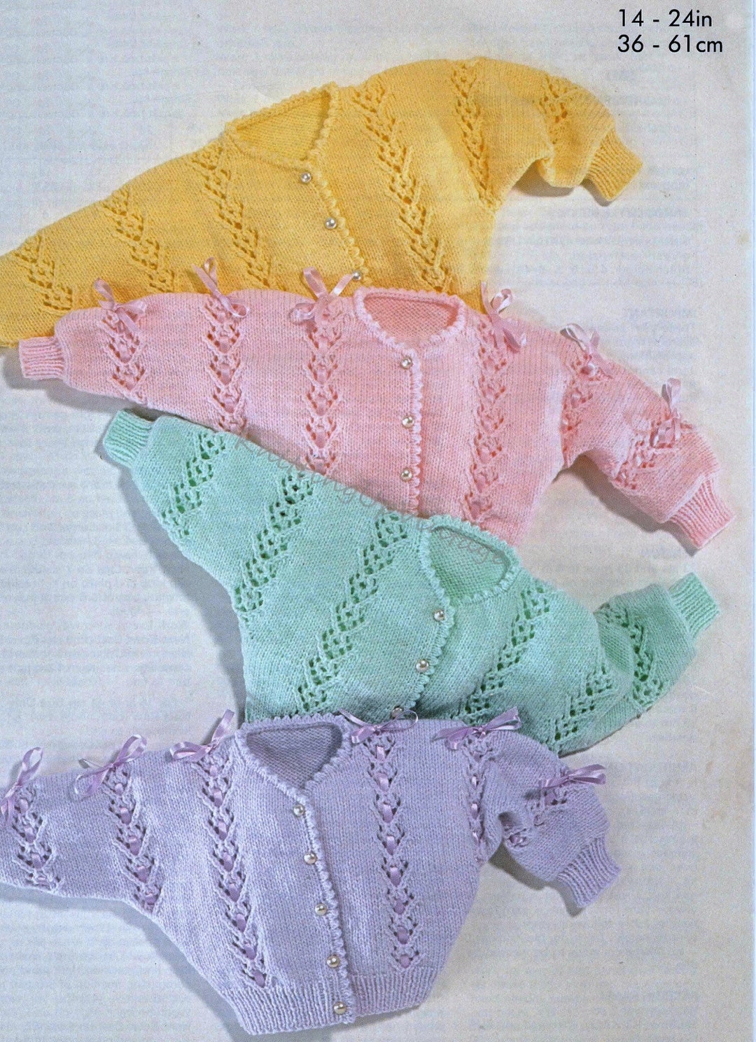 Premature Baby Knitting Pattern Pdf DK 1424 Picot Edge Etsy