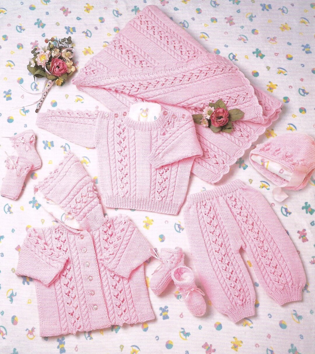 Premature Baby Knitting Pattern Pram Set , 1420 Double Knit Pdf Etsy