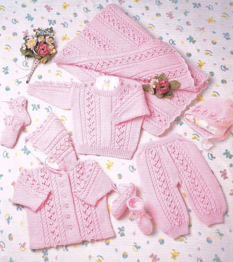 Premature Baby Knitting Pattern Pram Set , 1420 Double Knit Pdf Etsy UK