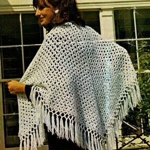 Ladies Shawl crochet pattern, 4 ply