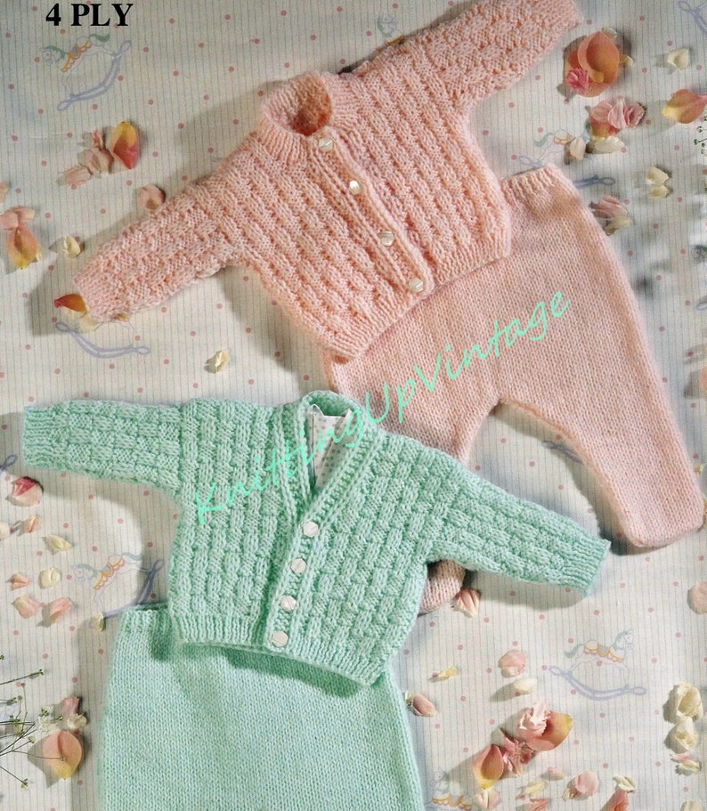 Premature Baby Knitting Pattern Pdf 4 Ply 1216 Etsy