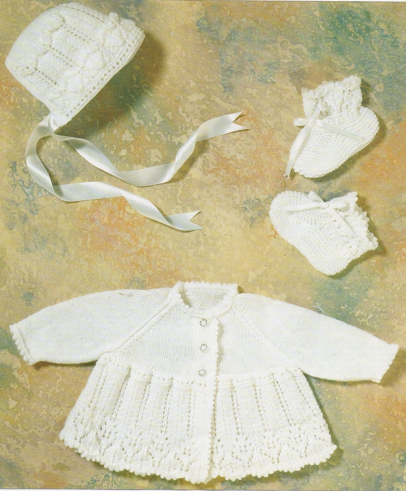 Premature Baby Knitting Pattern 1418 Matinee Coat Etsy