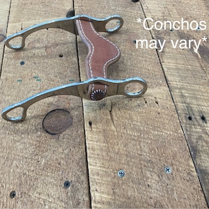 Mejilla &quot;Concho&quot; de cuero estilo western
