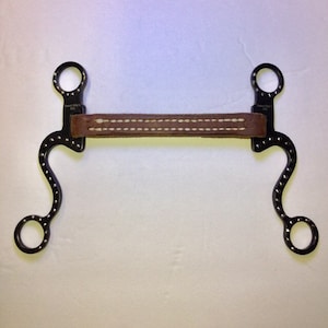 Leather Western Dotted Shank Bit