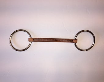 Leather or Rope O-ring Snaffle Bit