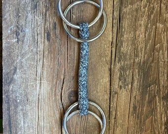 Double Ring Leather or Rope Snaffle Bit
