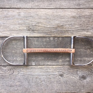 Leather or Rope Hunter Dee Snaffle Bit- Horse size Rings