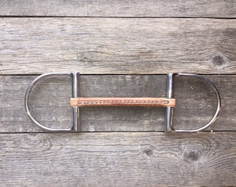 Leather or Rope Hunter Dee Snaffle Bit- Horse size Rings