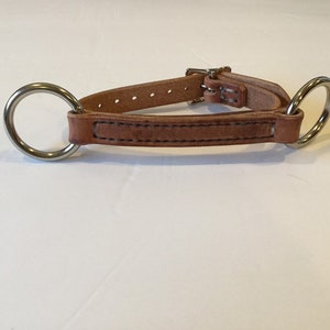 Leather Curb Strap Snaffle Bit image 3