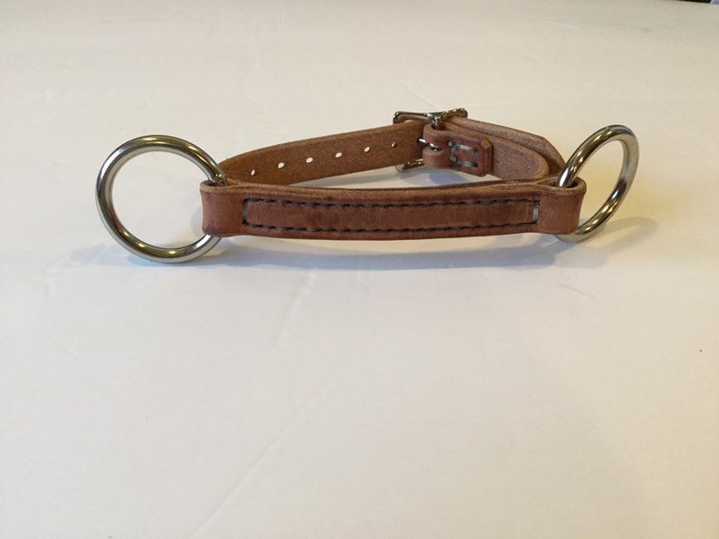 Leather Curb Strap Snaffle Bit image 3