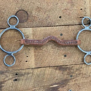 Leather 2 Ring Elevator Gag Bit Custom Katie Port