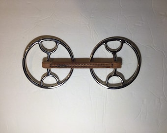 Leather Cartwheel Snaffle Bit