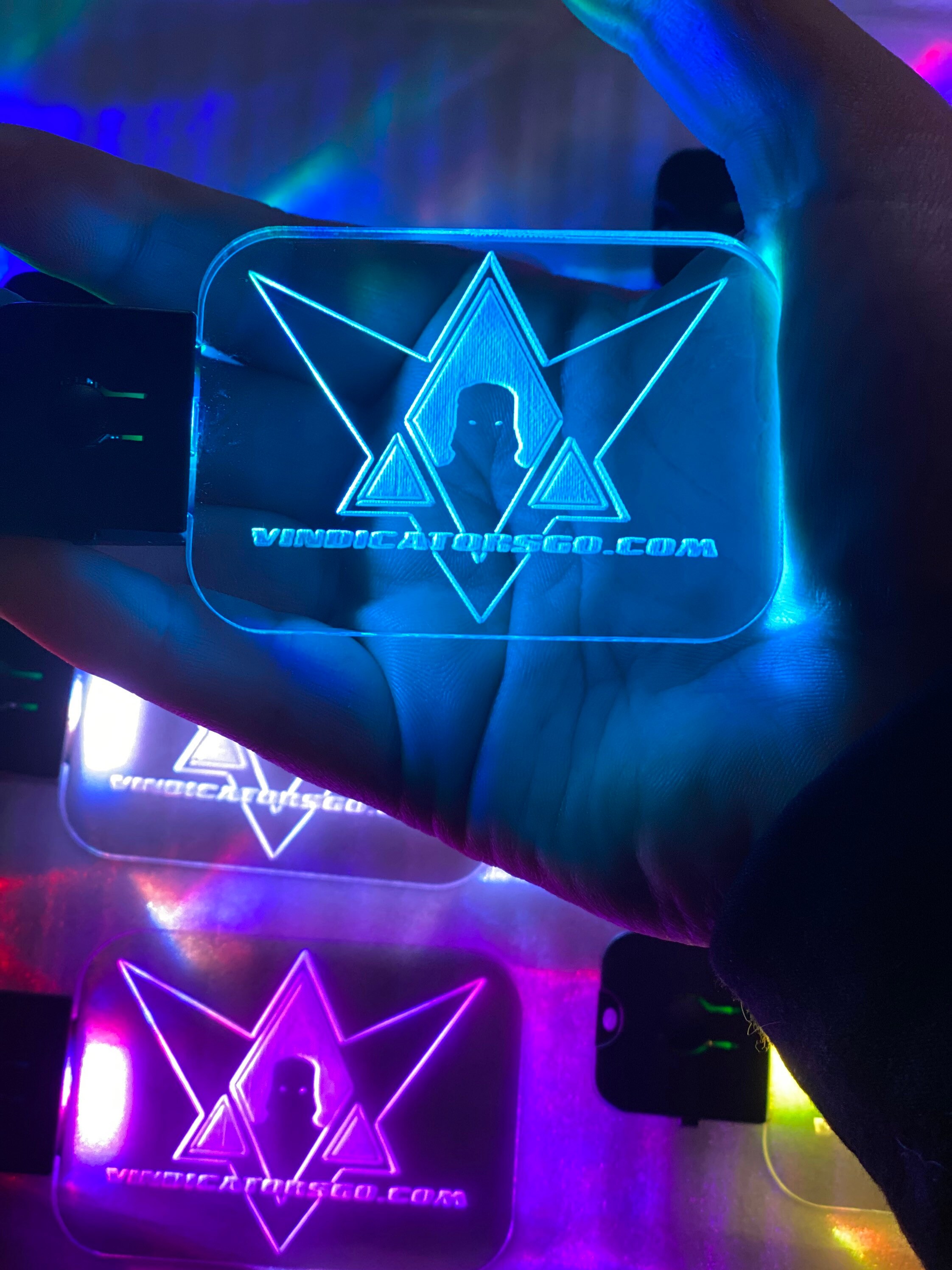 Custom Rechargeable LED Acrylic Keychain RGB Lights Custom Etsy