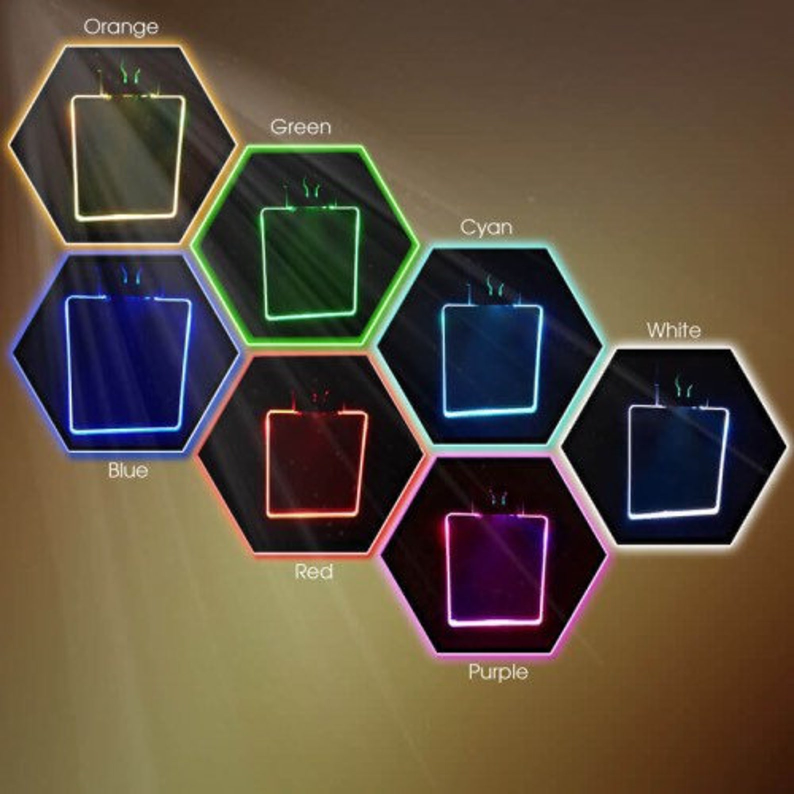 Custom Rechargeable LED Acrylic Keychain RGB Lights Custom Etsy