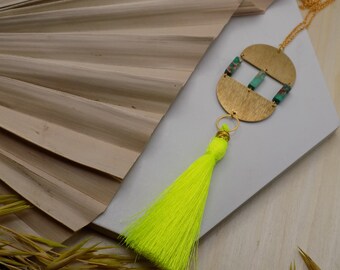 I. Jasper + Brass Tassel Necklace | SPRING + SUMMER Series