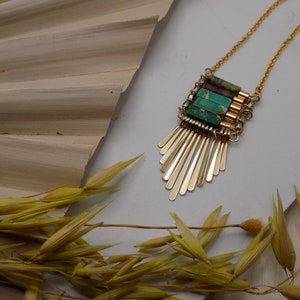 MEDUSA II | Turquoise + Jasper Layered Necklace | ETHEREAL series