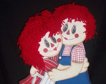E Pattern, Raggedy Ann and Andy Wood Pattern Packet, Love, Red, Dolls, Doll Pattern, Children&#39;s Decor, Photo Props
