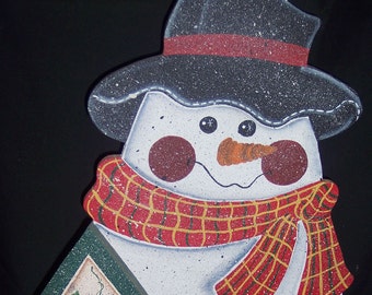 E Pattern, 19&quot; Snowman Wood Pattern Packet, Tutorial, Winter, Birdhouse, Red Bird, Cardinal, Snowman, Snow, Primitive
