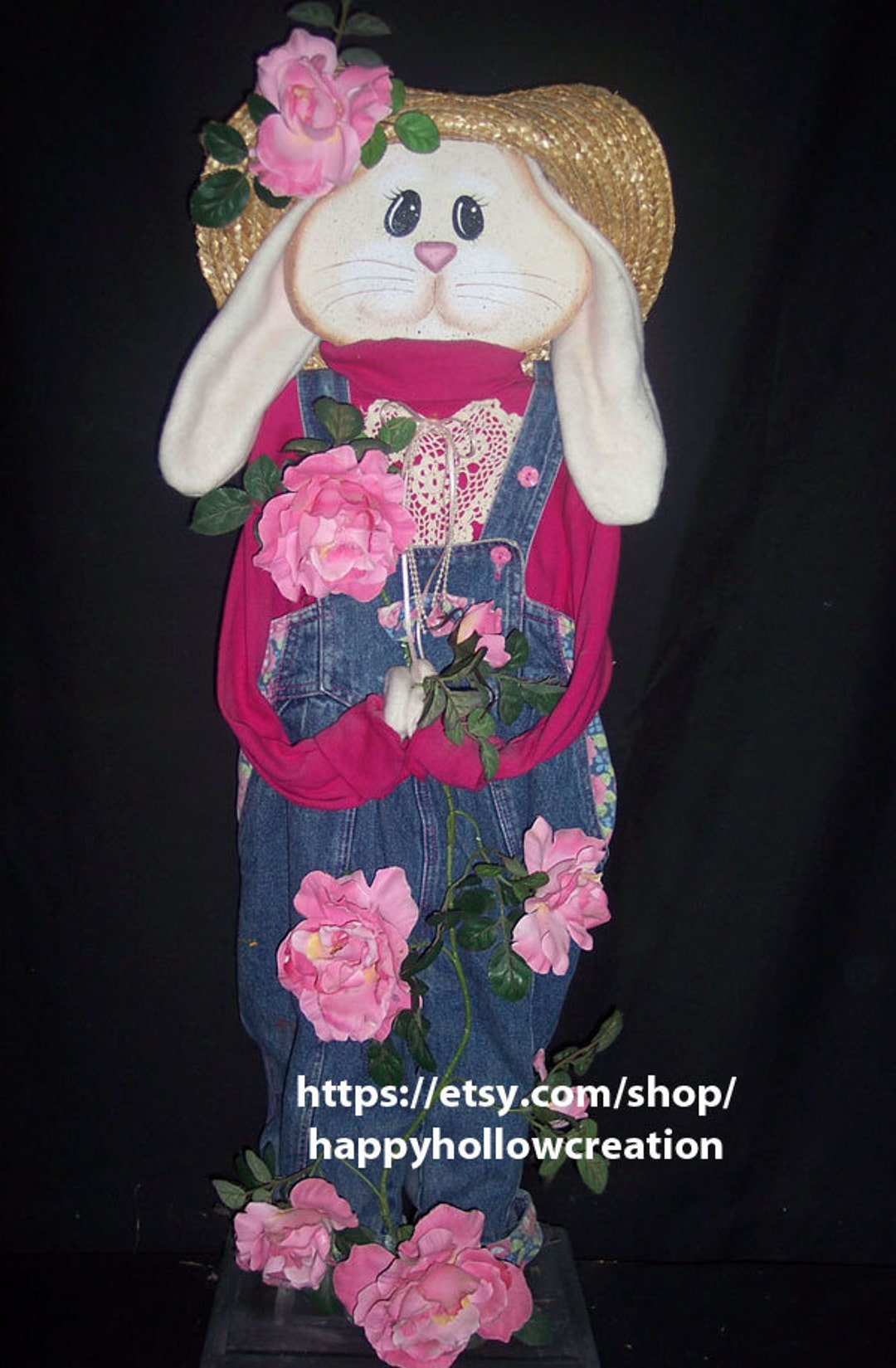 E Pattern, 36" Bunny Wood Pattern Packet, Rose, Bunny, Rabbit, Roses ...