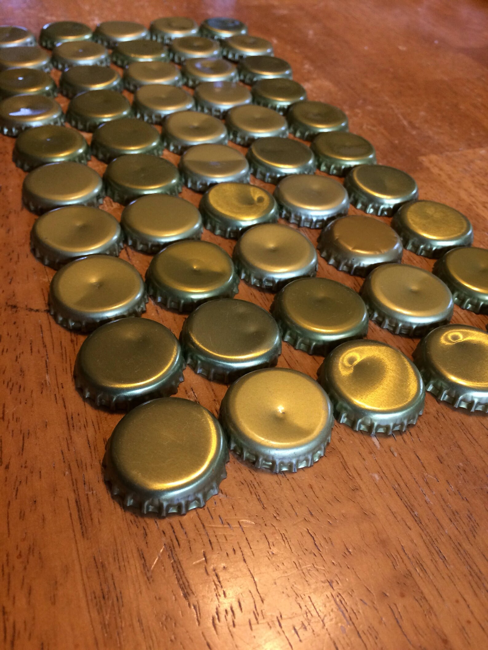 50 Gold Bottle Caps Etsy