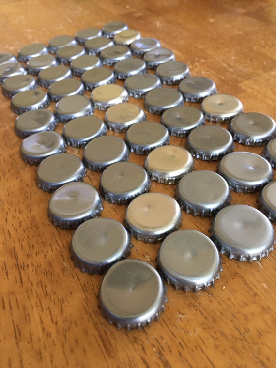 50 Silver Bottle Caps Etsy