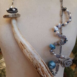 Deer antler and pearls