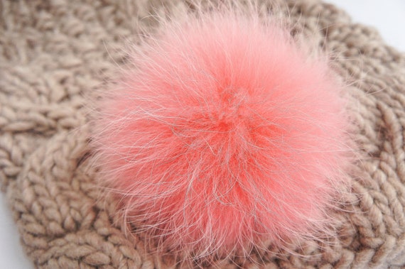 15 cm 6/" Bébé Rose Moelleux REAL RACCOON fourrure de renard Sac breloque pompon fourrure Ball Keychain