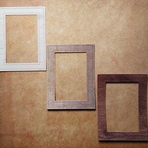 Ensemble de 3 découpes de cadres pour décorer tout vos projets de scrapbooking. Embellissement, Journal, cartes de souhaits. Fait à la main.