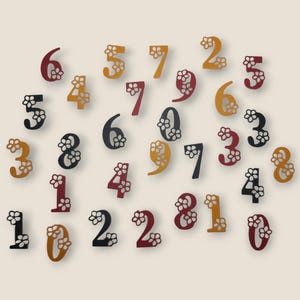 30 pièces/10 Chiffres de 3 couleurs différentes. Scrapbook supplies/Card Making/Découpe papier cartonné/Collage/Artisanat/Art/Numéro.