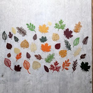 Ensemble de découpes de feuilles colorées aux couleurs D'automne/40 pièces/scrapbooking/Junk Journal/cartes de souhaits/agenda/fournitures.