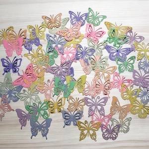 Découpes de papier papillons colorées. 60 pièces. Scrapbooking/Journal intime/cartes de souhaits/agenda/Art collage/Création/Bricolage et ++