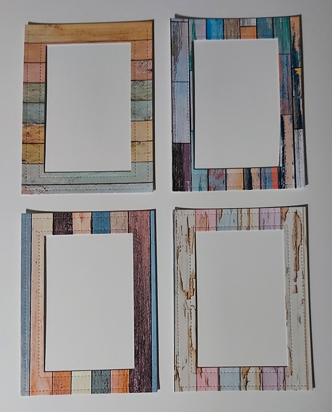4 Seaside Style Faux Wood Frames. Scrapbook Supplies/card Etsy