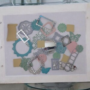 Kit de 25 découpes papier/Découpe perforées/Dentelles/Cadre/Scrapbooking/Carte de souhaits/Déco album/journal indésirable/Bricolage