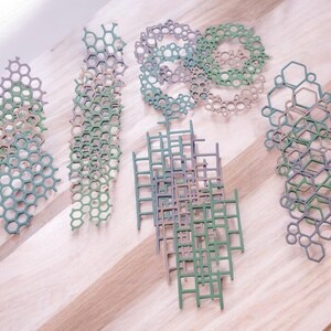 Découpes de 20 grilles, nid d'abeille, filets et bulles/Junk Journal/Scrapbook Supplies/Die Cut/Card making/ScrapbookingNet Die Cut