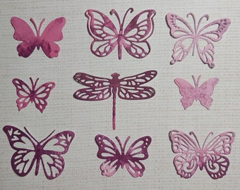 Set of colorful butterfly cutouts to decorate all your scrapbooking and other projects. Diary, greeting cards, diary.