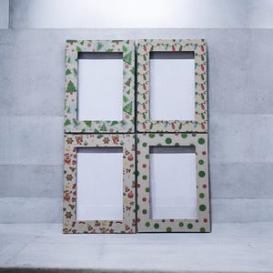 Ensemble de Cadres aux motifs de Noël. Scrapbook supplies/Card Making/Découpe papier/Collage/Artisanat/Art/Frame/Découpe Noël/Carte de voeux