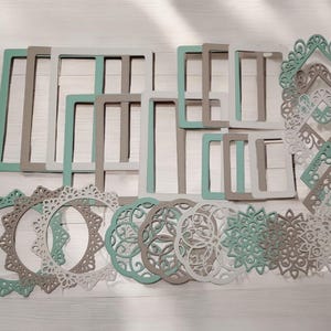Ensemble pour scrapbooking/art journal/junk journal/Dentelles/Cadre/Cartes/Collage/Projet créatif/Embellissement. 27 pièces