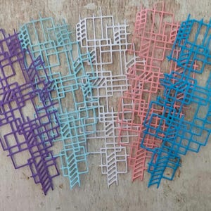 Jolies Découpes de 5 Forme géométrique/Junk Journal/Scrapbook Supplies/Die Cut/Card making/Scrapbooking/Paper Craft/Net Die Cut/Fourniture