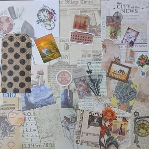 Ensemble de 100 pièces de style vintage de tailles variés/Scrapbooking/Carte de souhaits/Collage/Projet créatif/Projet D'Artisanat et autre.