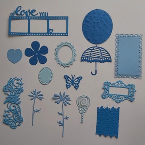 Assortment of small cutouts/ephemera/junk journal/scrapbooking supply/paper embellishment/greeting card/15 pieces