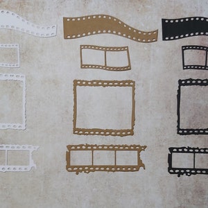Bandes de film/Découpes de papier/12 pièces/scrapbooking/Die Cut/Junk Journal/Card making/Scrapbook Supplies/Scrapbook fourniture/Collage