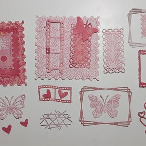 Joli ensemble de 25 pièces de découpes pour décorer tout vos projets de scrapbooking et autres. Journal, cartes de souhaits, agenda.