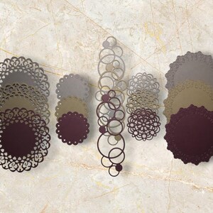 Joli ensemble de Napperons de papier cartonné/Dentelle. Scrapbook supplies/Card Making/Découpe papier/Collage/Artisanat/journal indésirable