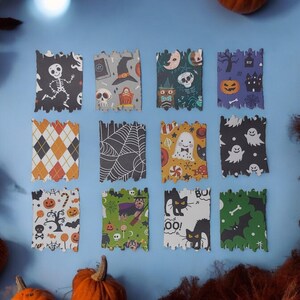 Jolies Découpes de 12 Étiquettes motifs Halloween/Junk Journal/Scrapbook Supplies/Die Cut/Card making/Scrapbooking/Fourniture
