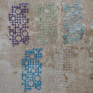 Jolies Découpes de 5 Forme géométrique/Junk Journal/Scrapbook Supplies/Die Cut/Card making/Scrapbooking/Paper Craft/Net Die Cut/Fourniture