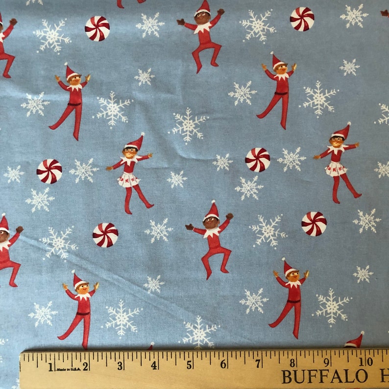 Elf on the shelf cotton fabric fat quarter 21x18 inches Etsy